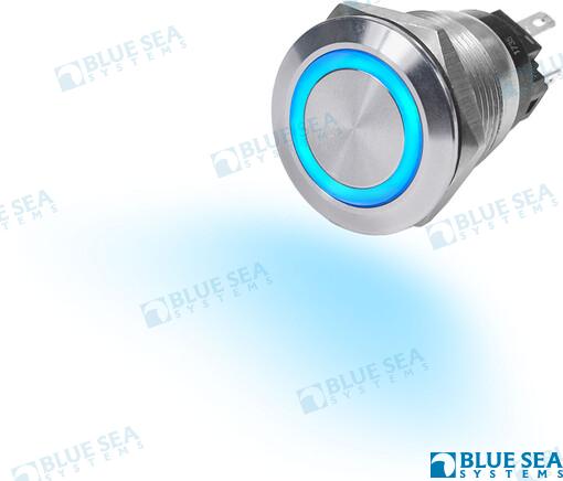 Interruptor Pulsador 10A Led Azul Off-o Blue Sea (Ref. BS4160)