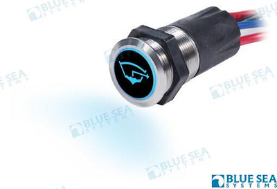 Interruptor Pulsador 15A Led Azul Off-on Blue Sea
