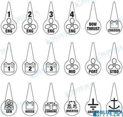 Kit Etiquetas Int.baterias Blue Sea