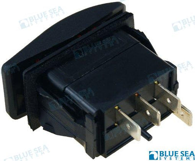 Interruptor Luz On-off-on Negro Blue Sea (Ref. BS7931)