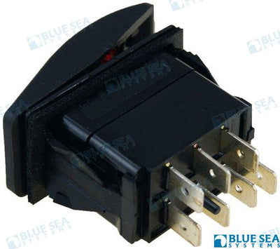 Interruptor Luz On-off-on Negro Blue Sea (Ref. BS7936)