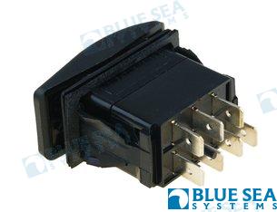 Interruptor Luz (on)-off-on Negro Blue Sea (Ref. BS7937)