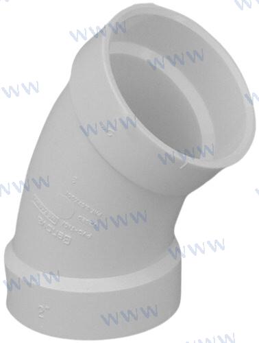 3.00" X 45º Codo (blanco) Centek