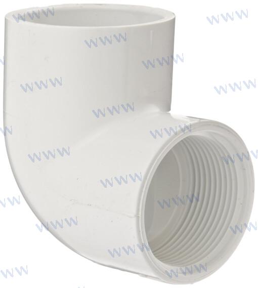2.50" X 45º Codo (blanco) Centek