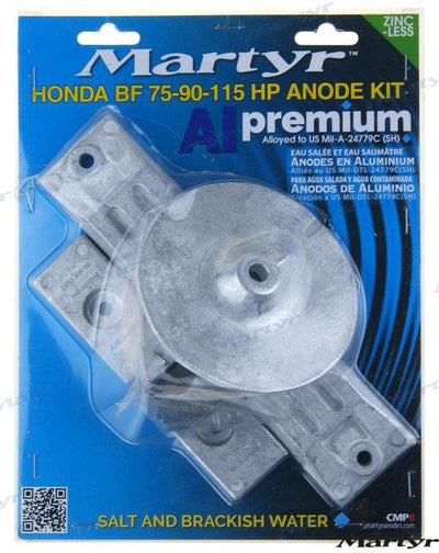 Kit Anodos Aluminio Honda 75/90/115HP Martyr