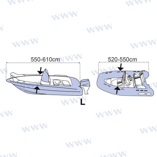 Funda Barco Covy Line L Plata