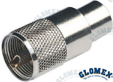 Conector PL259 Macho Cromado Para RG213 Glomex