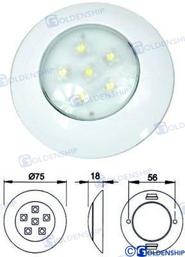 Plafon Interior Led 6W 12V&24V Blanco Goldenship