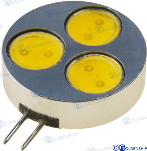 Bombilla G4 Horizontal 3LED 4,5W 12V Goldenship (Ref. GS10506)