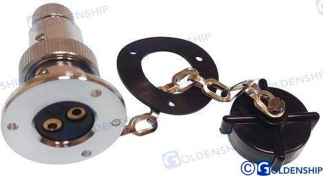 Enchufe Estanco 3 Amp. 2 Polos Goldenship