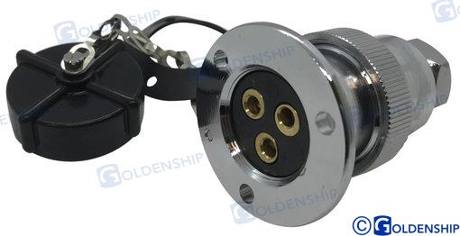 Enchufe Estanco 5 Amp. 3 Polos Goldenship