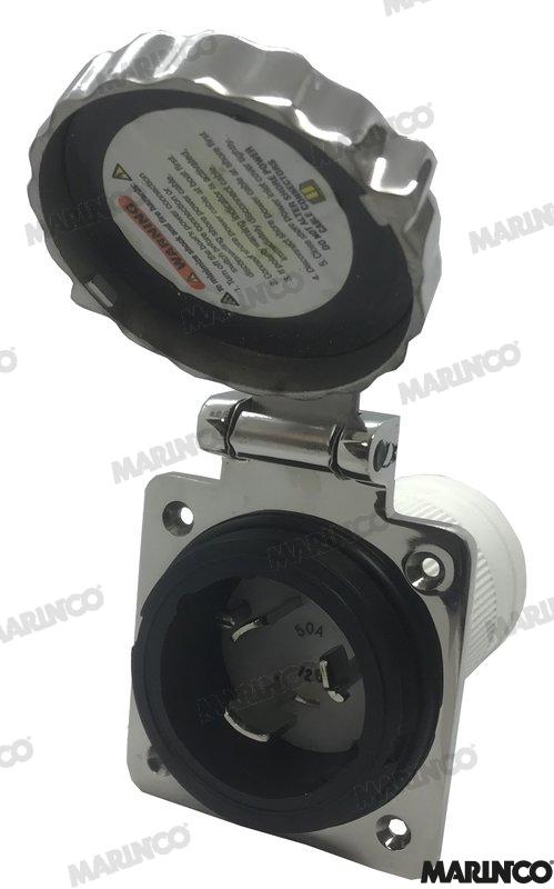 Base Inox 50A 125V 3C Marinco