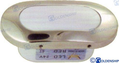Luz Int/ext Ovalada Plata Led Blanco Sea Lume