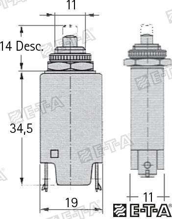 Int. Magnetotermico 6A E-T-A (Ref. GS11466)