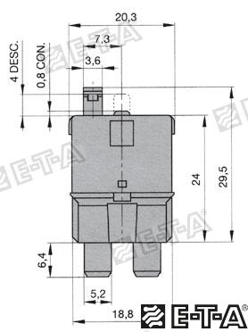 Int. Fusible Termico 10A E-T-A (Ref. GS11479)