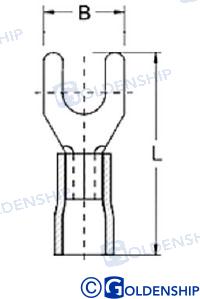 Terminal Cable Ojal Abierto/rojo (25) Goldenship (Ref. GS11614)