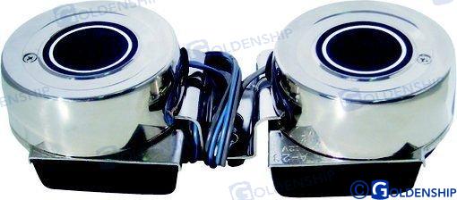Bocina Mini Doble 12V. 4A (114 Db) Goldenship