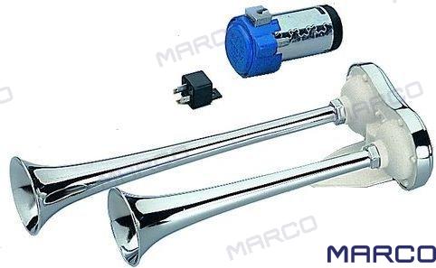 Bocina Doble Abs C/comp. 12V. Marco