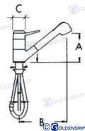 Grifo Fregadero Mixer LUXUS-C0 (1.20M) Goldenship