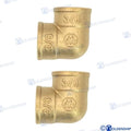 Codo Laton H/h 3/8" (2) Goldenship