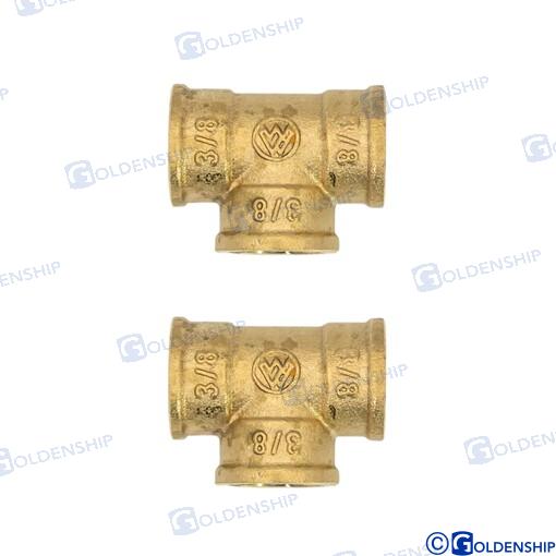 T Laton H/h/h 1/2" (2) Goldenship