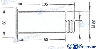 Pasacascos C/valv. 0 42X105 Goldenship