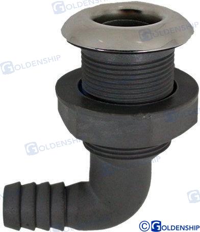 Pasacascos Nylon/inox 90º 1-1/8" Goldenship