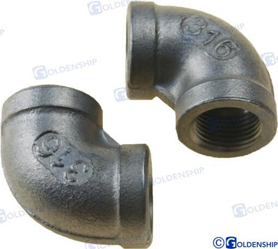 Codo 90º H-h AISI316 3/8" (2) Goldenship