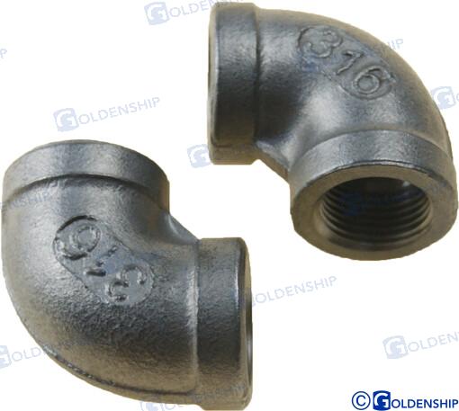 Codo 90º H-h AISI316 3/8" (2) Goldenship