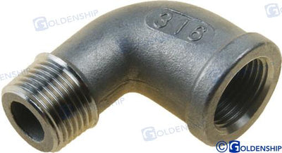 Codo 90º M-h Inox 3/8" (2) Goldenship