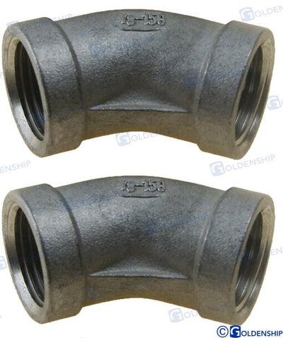 Codo 45º H-h Inox 3/8" (2) Goldenship