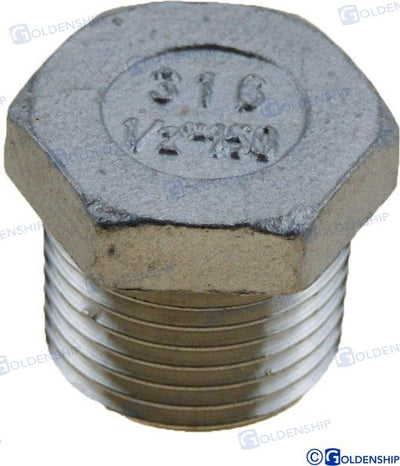 Tapon Macho Inox 1/2 Goldenship