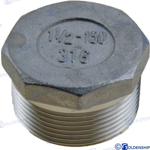 Tapon Macho Inox 1-1/4 Goldenship