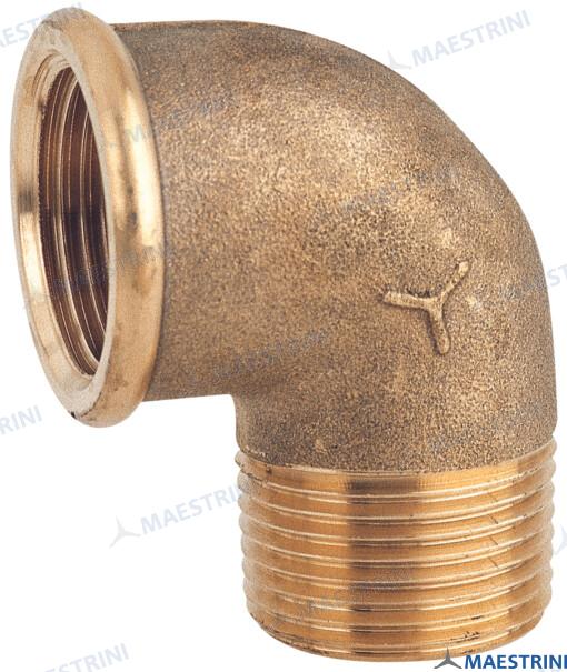 Codo Laton 90º M.h. 1'' En Laton Cr Maestrini