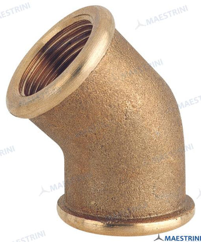 Codo Laton 45° H.h. 3/4'' En Laton Cr Maestrini