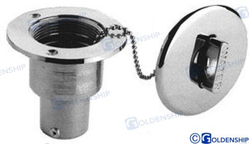 Toma Cubierta "water" 38MM Lat.cromado Goldenship