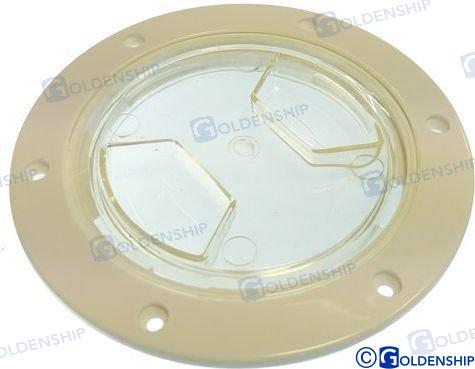 Tapa Registro 127MM Transparente Goldenship