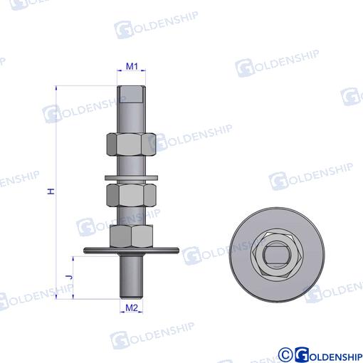 Soporte Antivibratorio 16MM (280 Kg) Goldenship