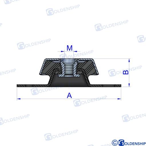 Soporte Antivibratorio 12MM (95 Kg) Mercruiser