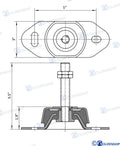 Soporte Antivibratorio C/tornillo 3/4 - Goldenship