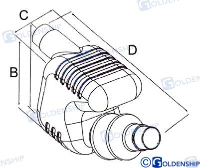 Colector Silenciador <300HP Goldenship