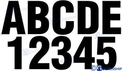 Kit Numeros Y Letras Negro Goldenship