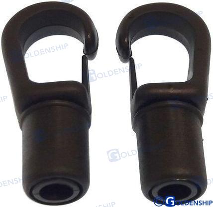 Gancho Mosqueton Negro 5-6 Mm (2) Goldenship
