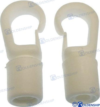 Gancho Mosqueton Blanco 5-6 Mm (2) Goldenship