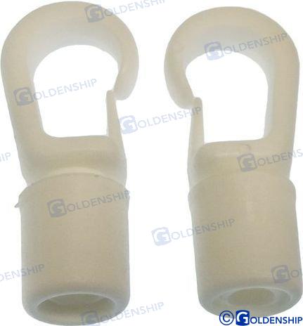 Gancho Mosqueton Blanco 5-6 Mm (2) Goldenship