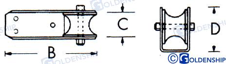 Polea De Proa Inox 155X62 Goldenship