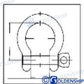 Grillete Lira AISI316 6MM (2) Goldenship