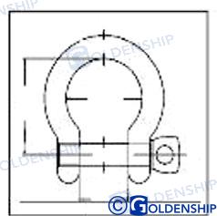 Grillete Lira AISI316 12MM Goldenship