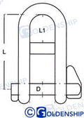 Grillete Automatico 5 Mm C/pasador (10) Goldenship