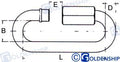 Grillete Ovalado 8 Mm (pack 15) Goldenship